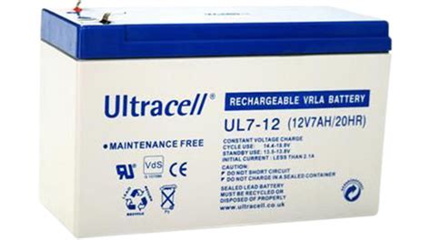 Ul Ultracell Rechargeable Battery Lead Acid V Ah Blade