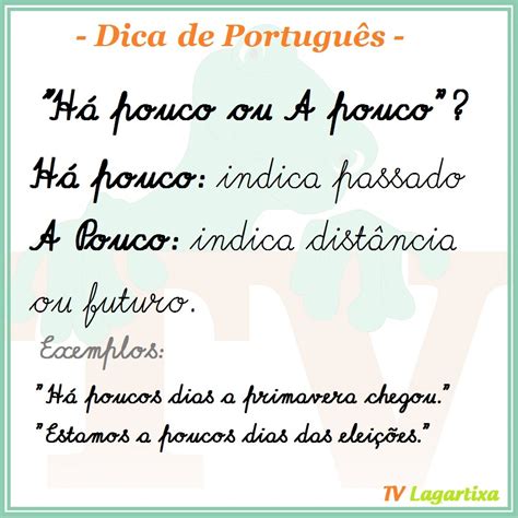 Tvl Dica Do Dia Língua Portuguesa