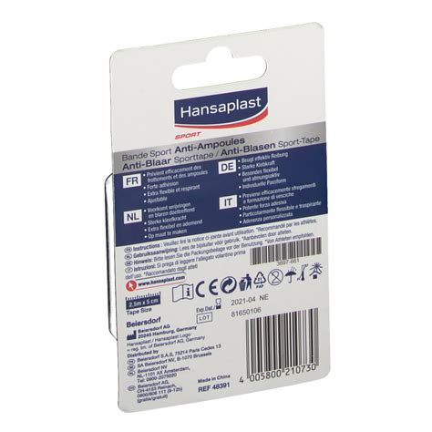 Hansaplast Sport Anti Blasen Sport Tape Blau Shop Apotheke Ch