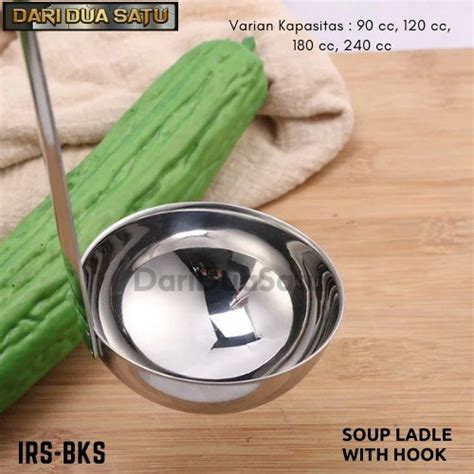 Jual Irus Bakso Soup Ladle Centong Bakso Kuah Stainless 90 120 180 240