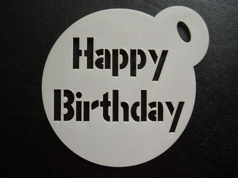 60mm Happy Birthday Stencil