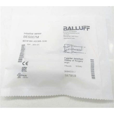 One New Balluff Proximity Sensor BES M18MI NSC80B S04K SPOT STOCK EBay