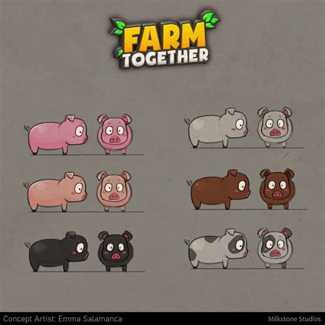 Artstation Farm Together Concept Art Animals