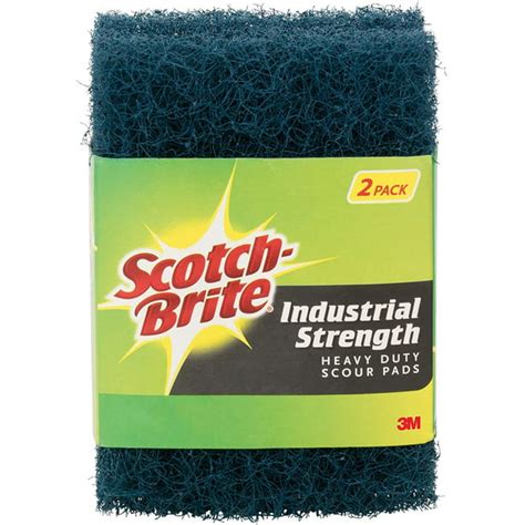 Scotch Brite Heavy Duty Industrial Strength Scour Pad 2 Pads Walmart