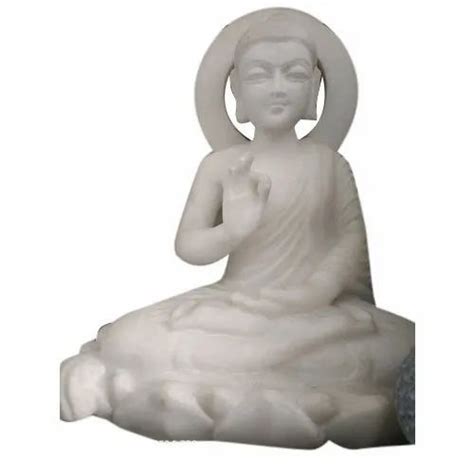 Handmade White Marble Buddha Statue At Rs 12800 In Jaipur Id 21169590397