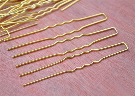 Gold U Hair Pin100 PC Gold Metal Hair Pins Nickel And Lead Free 64mm