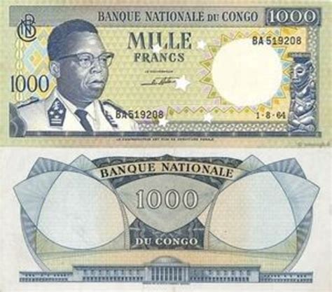 1000 Francs Republic of the Congo Léopoldville 1960 1971 Numista