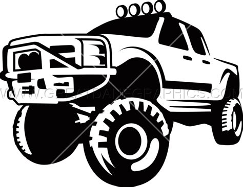 Lifted Ford Truck Drawing