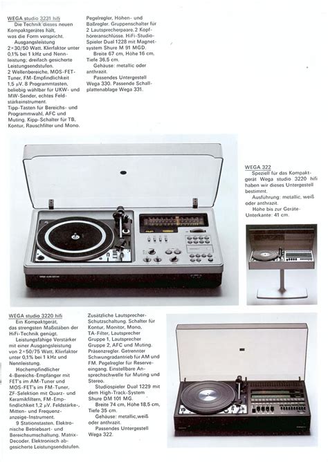Wega Programm 1977 Farbfersehgeräte - HiFi