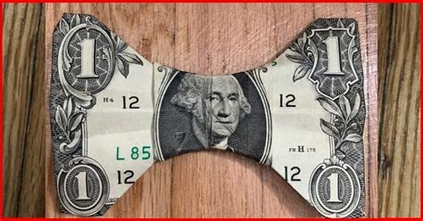 Dollar Bill Origami Bow Tie 6 Steps The Daily Dabble