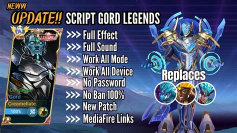 Neww Update Script Skin Gord Legend No Password Full Effect Sound