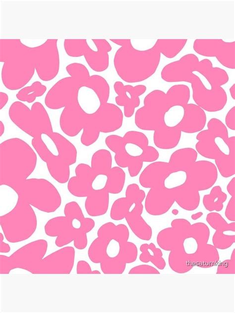 Pink Y2k Flower Pattern Sticker For Sale By Thesaturnking Redbubble