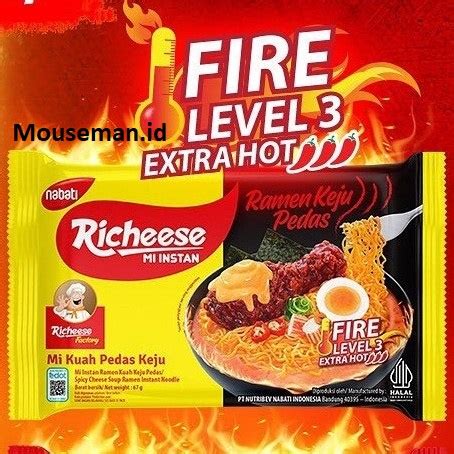 Jual Mouseman Richeese Nabati Ramen Mi Instant Mie Kuah Keju Pedas