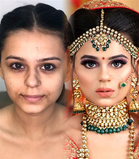 Indian Woman Makeup Transformation