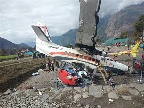 Lukla Plane Crash Three Killed 4 Injured And Damaged Two Helicopters New Spotlight Magazine