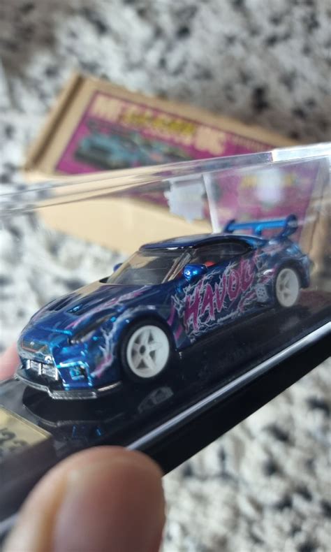 Hot Wheels LBWK Nissan GTR R35 Blue Mega Havoc Official Event Car Hobbies Toys Toys Games