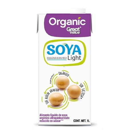 Alimento líquido de soya Great Value light 1 l Walmart