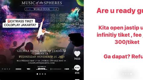 Infinity Tickets Coldplay Jakarta Dibuka Mulai Hari Ini Warganet Kesal