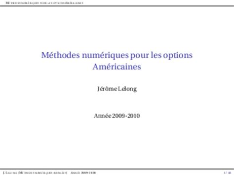 Methodes Numeriques Appliquees Pdf Notice Manuel D Utilisation