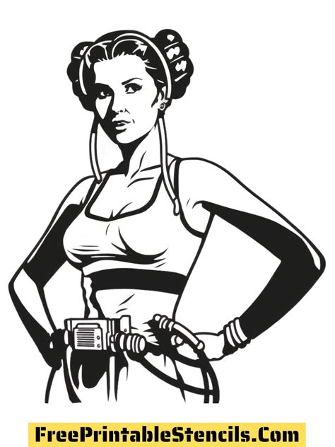 21 Free Printable Princess Leia Stencils And Silhouettes Free