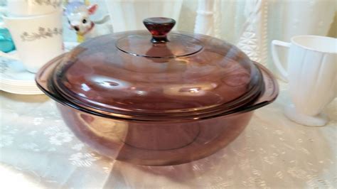 Pyrex Cranberry Quart Casserole Dish With Lid Cover Etsy