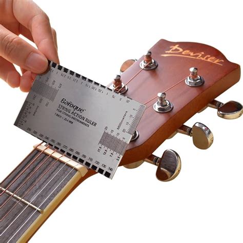 Bass Guitars Gauge Ruler Marrywindix String Action Ruler