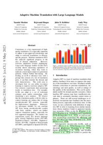 Adaptive Machine Translation With Large Language Models DORAS