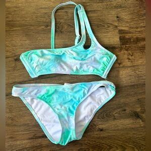 Xhilaration Swim Xhilaration Tie Dye Matching Swimsuit Bikini Set