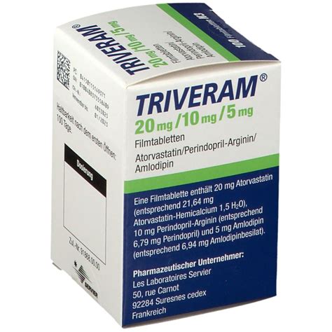 TRIVERAM 20 Mg 10 Mg 5 Mg 100 St Mit Dem E Rezept Kaufen Shop Apotheke