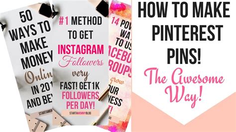 How To Make Pinterest Pinsthe Awesome Way Youtube