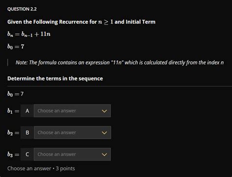 Solved Question 2 2given The Following Recurrence For N≥1