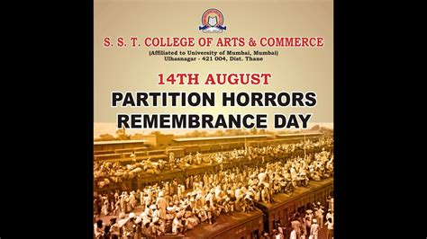 Partition Horrors Remembrance Day 14 August YouTube