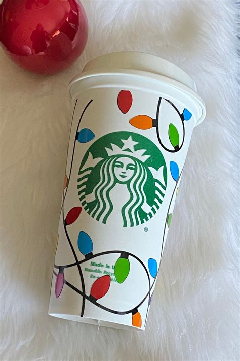 Starbucks Reusable Christmas Cup Starbucks Hot Cup Christmas Tumbler Etsy