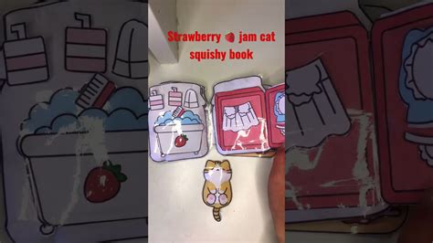 Strawberry 🍓 Jam Cat Squishy Book Pinkchu Diy Pinkchudiy Craft Kawaii Youtube