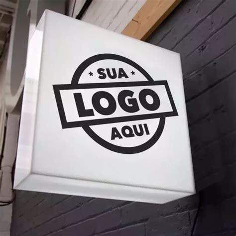 Luminoso Placa P Fachada Loja Dupla Face Led Seu Logo X