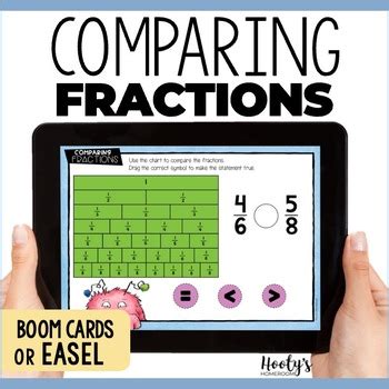 Comparing Fractions With Models Boom Cards Rd Grade Fractions Practice