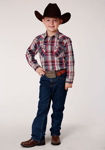 Boys Western Cowboy Snap Shirt ~ HONOR PLAID