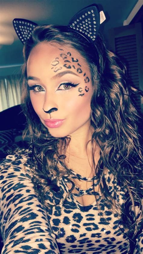 Cheetah Simple Makeup Halloweenmakeup Leopard Makeup Halloween