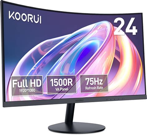 Koorui 24 Inch Curved Computer Monitor Full Hd 1080p 75hz Gaming