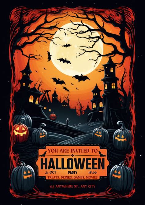 Free And Customizable Halloween Templates