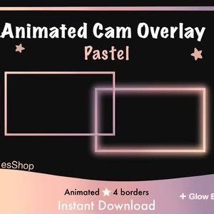 Twitch Animated Camera Overlay Mineral Glow - Etsy