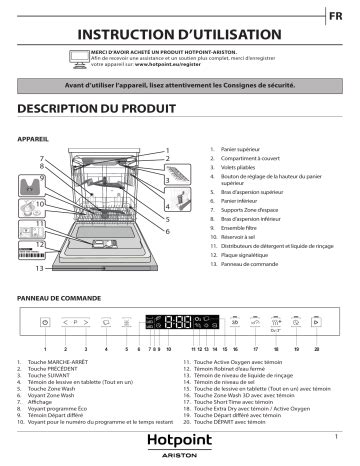 HOTPOINT ARISTON HIS 9050 WELO Mode D Emploi Manualzz