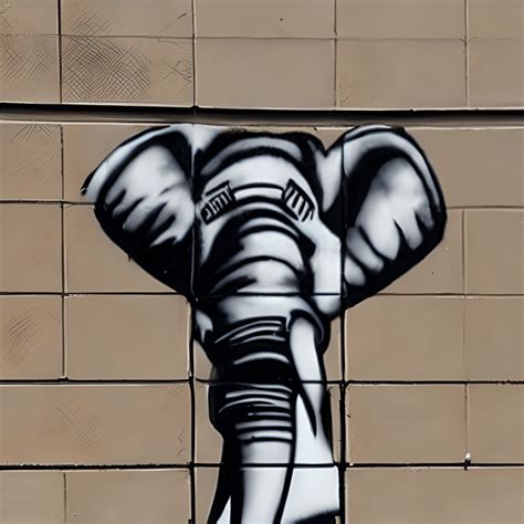 Banksy Elephant in a Gas Mask · Creative Fabrica