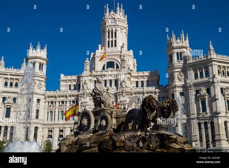 Plaza De Cibeles Palace Palacio De Comunicaciones And Fountain Plaza