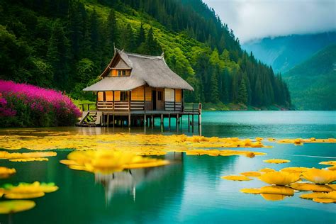 the house on the lake, lake, nature, nature wallpaper, nature wallpaper ...