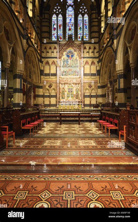 Australia Melbourne St Pauls Cathedral A Close Look At The Altar And