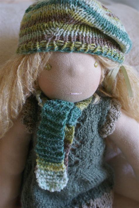 Doll Hat Knitting Pattern Knitting Pattern Waldorf Beret and Scarflette ...