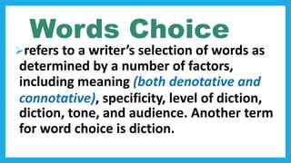 Principles Of Effective Speech Writing Focusing On Word Pptx