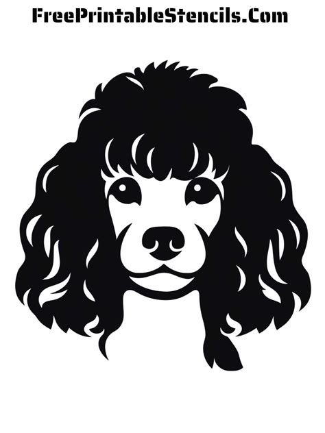 Printable Poodle Stencil