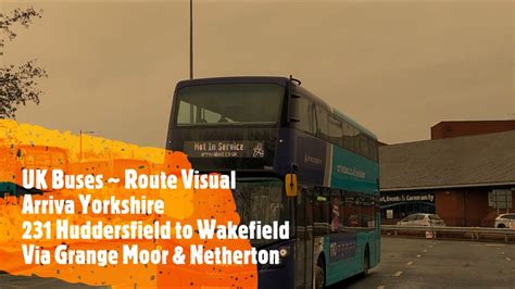 Uk Buses Route Visual Arriva Yorkshire 231 Huddersfield To